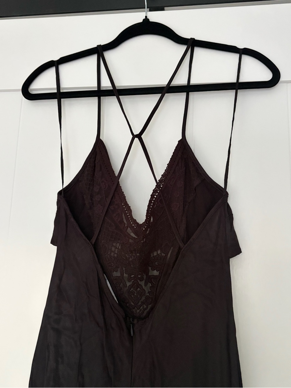 Zara Black Maxi Dress with Lace - Picture 2 of 2